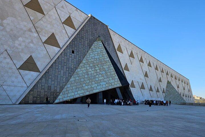 Grand Egyptian Museum and Nine Pyramids of Giza and Bazaar