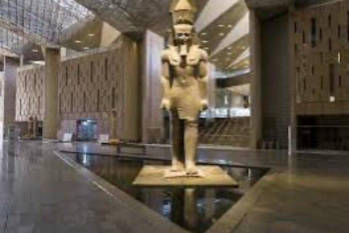 Grand Egyptian Museum and Nine Pyramids of Giza and Bazaar