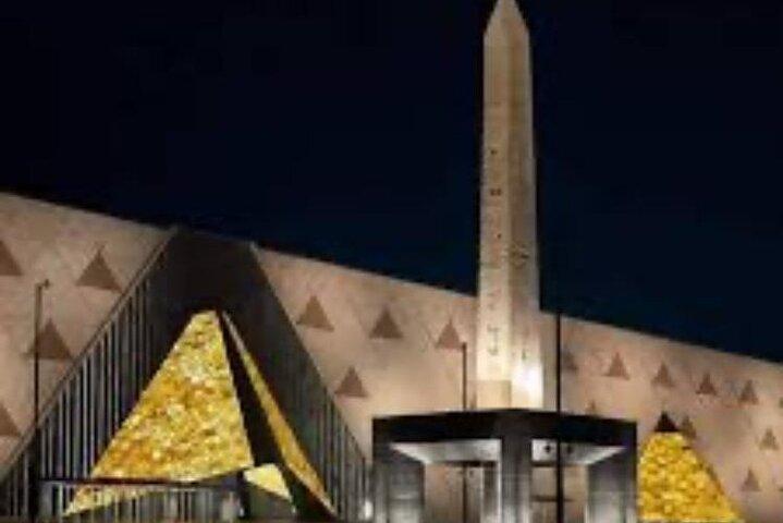 Grand Egyptian Museum and Nine Pyramids of Giza and Bazaar