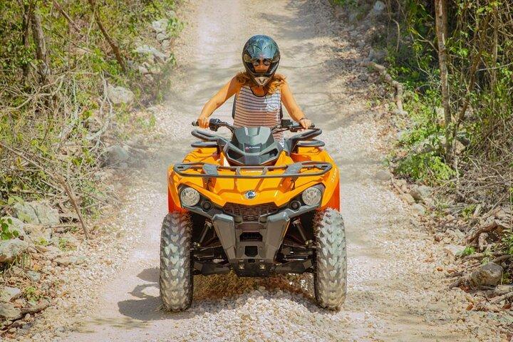 Adrenaline Tour with ATV, Zipline, and Cenote from Cancun