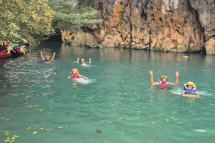 Paradise Cave & Dark Cave adventure Zipline Mud Bath, Jungle Trek
