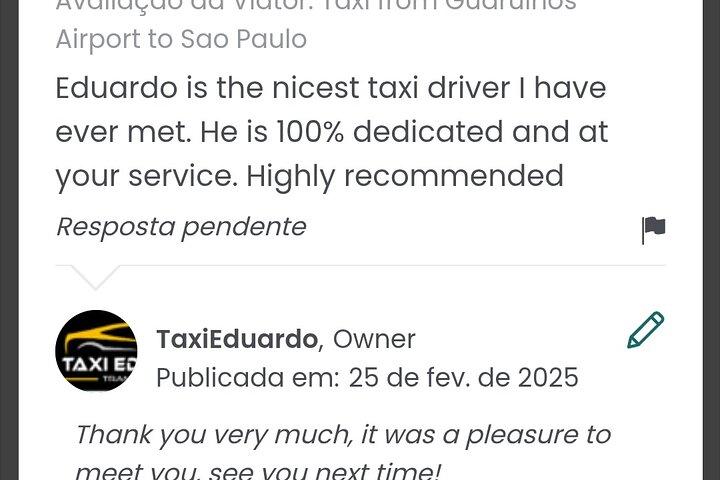 Taxi DE São Paulo to Porto de Santos or Guarujá
