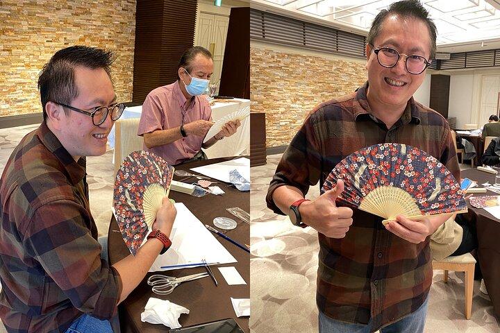 Making traditional Japanese cultural fans in Tokyo