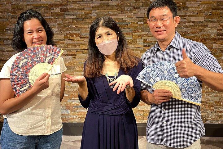 Making traditional Japanese cultural fans in Tokyo