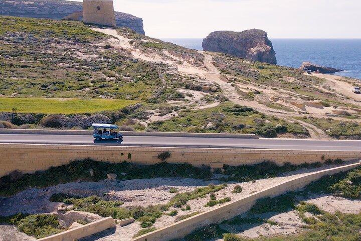 From Malta: Gozo TukTuk Tour with Comino Mini Cruise