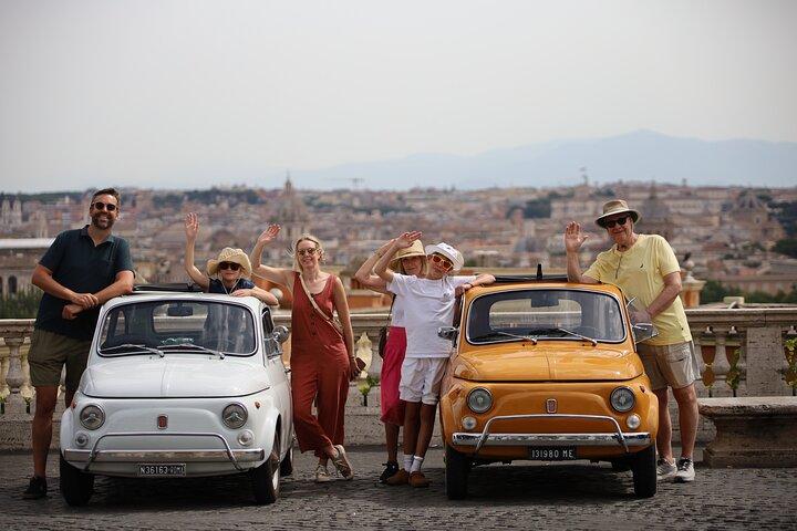 Rome Fiat 500 private experience, with a local photographer