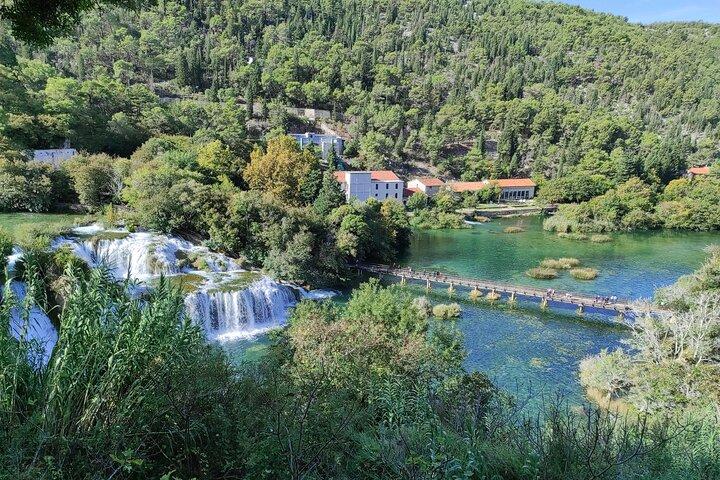 From Trogir, Seget, Okrug: Krka Waterfalls & Šibenik Culture Tour