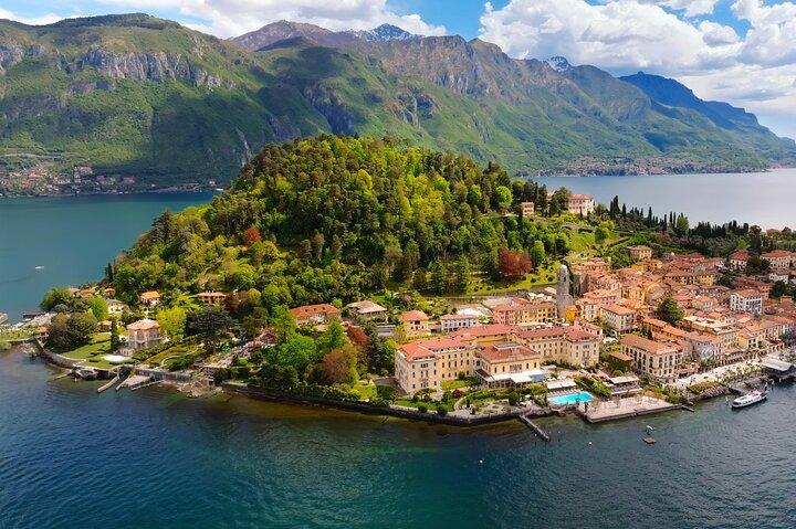 Como City guided tour and scenic flight over Lake Como