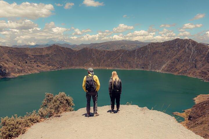 Quilotoa guided tour with transport from Baths to Quito