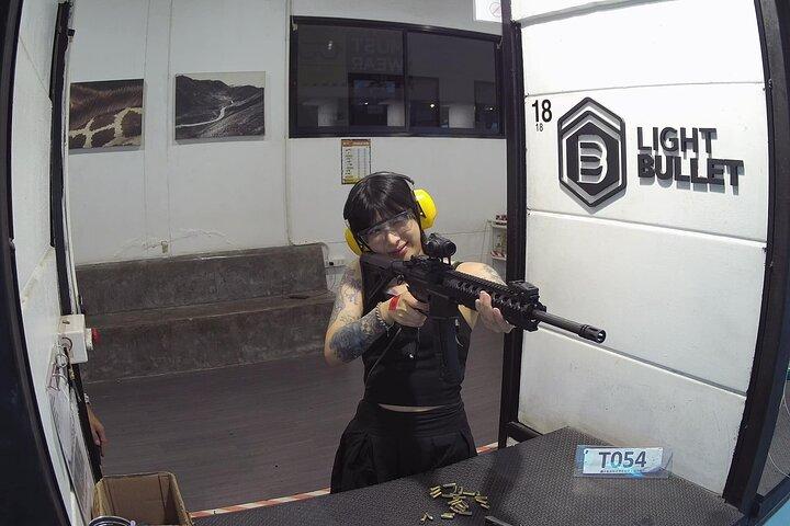 Light Bullet Indoor Shooting Range Experience from Pattaya