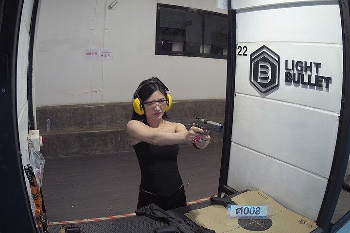 Light Bullet Indoor Shooting Range Experience from Pattaya