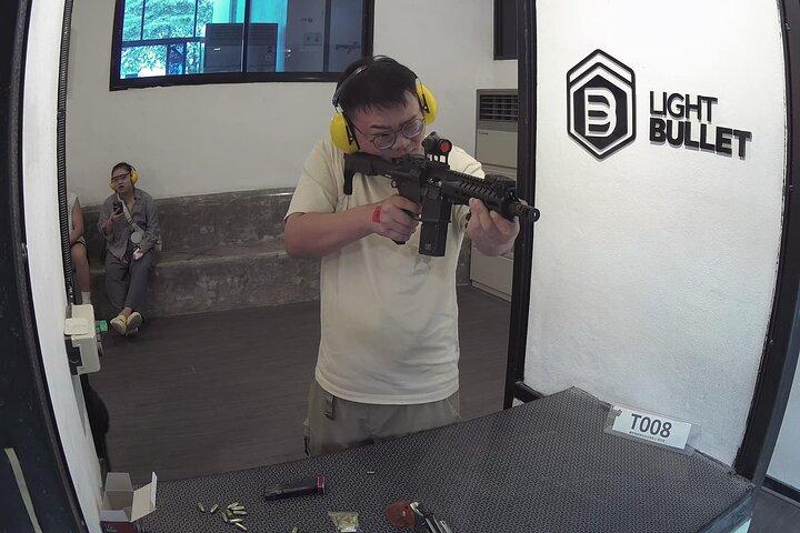 Light Bullet Indoor Shooting Range Experience from Pattaya