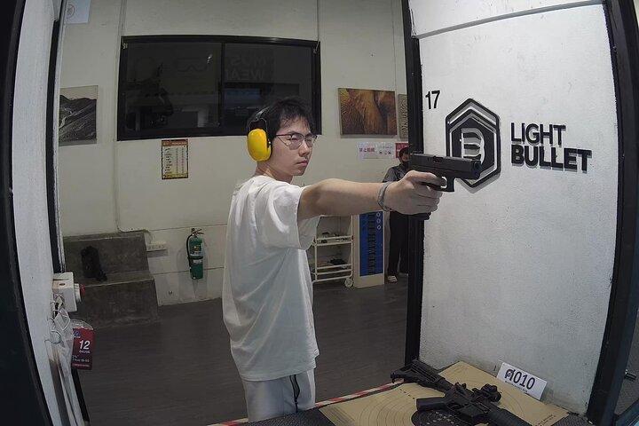 Light Bullet Indoor Shooting Range Experience from Pattaya