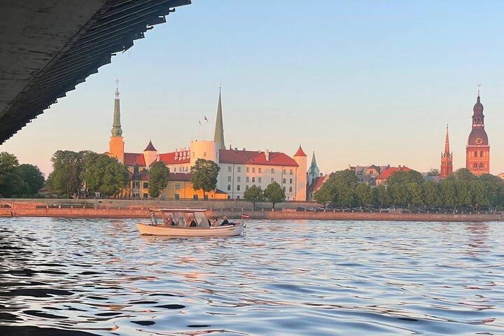 Riga Canal and Daugava River Sunset Boat Cruise