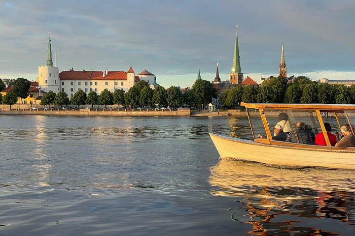 Riga Canal and Daugava River Sunset Boat Cruise
