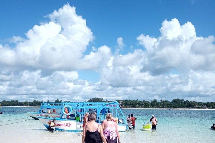 Diani Beach: Glass-bottom Boat Ride with Underwater Show
