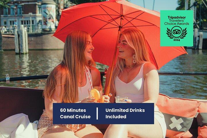 Amsterdam canal cruise in open boat – Guided tour