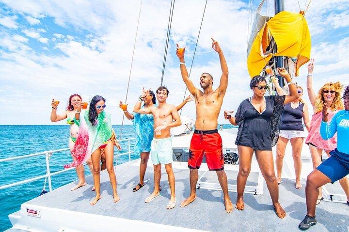 Bamboo Rafting and Catamaran Cruise Party Boat Tour Montego Bay