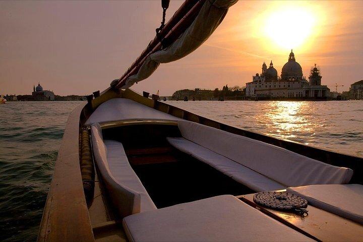 Venice Sunset by Typical Venetian Boat with Prosecco