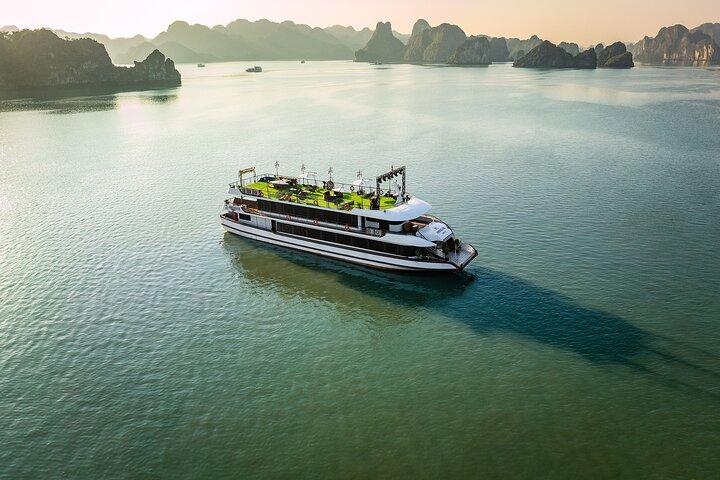 Halong Bay One Day Tour with Buffet Lunch and Sunset Celebration