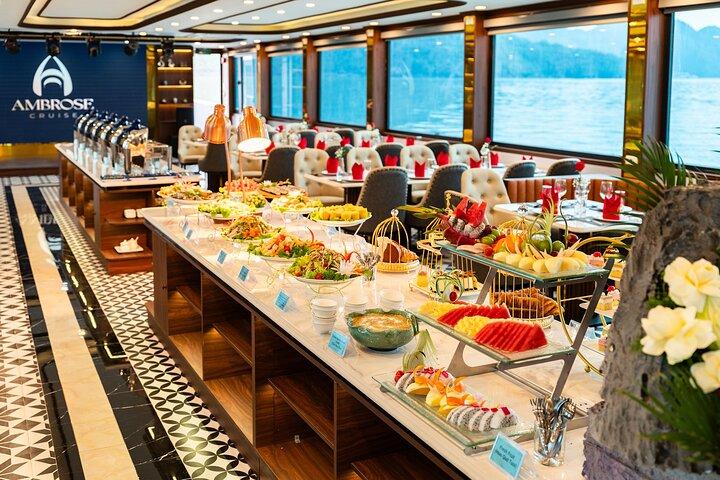 Halong Bay One Day Tour with Buffet Lunch and Sunset Celebration