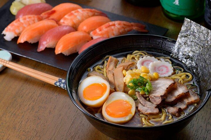 Ramen and Sushi Cooking Class with Sake Pairing Set in Tokyo