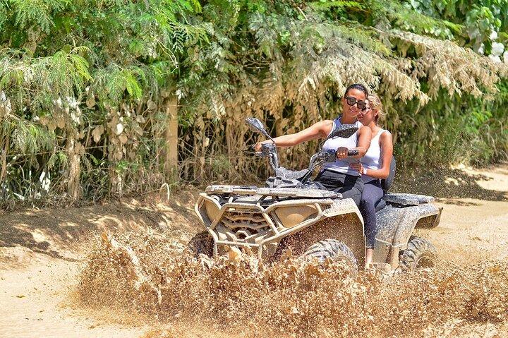Full-Day ATV + Party Boat Package w Snorkel & coffee tasting