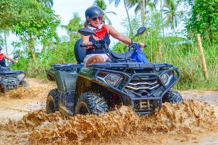 Full-Day ATV + Party Boat Package w Snorkel & coffee tasting