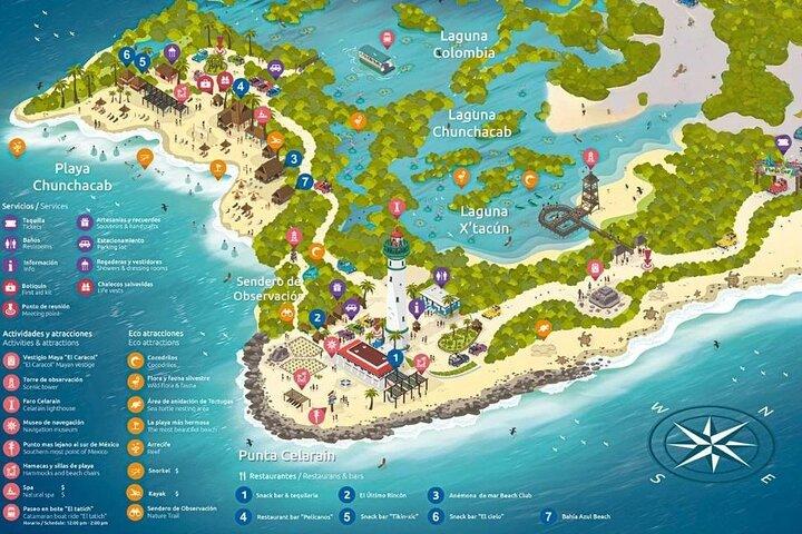 Cozumel: Day in Punta Sur Eco Park and Del Cielo Beach with Snorkeling