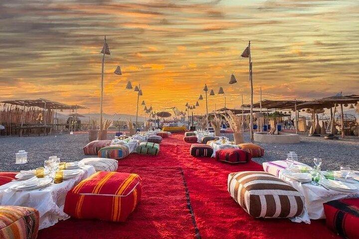 Marrakech: Sunset Dinner in Agafay Desert with Campfire and show