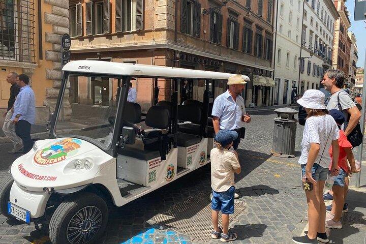 Rome: 3 Hours Golf Cart with Gelato and Trevi Fountain Entrance