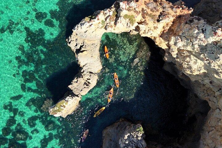 From Lagos: Kayak Tour of Ponta da Piedade Caves on Catamaran