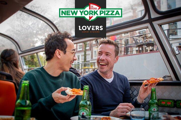 Amsterdam Guided Cruise with New York Pizza, Drinks and Ice Cream