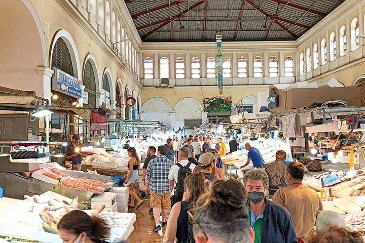Athens Walking Food Tour with Visit to Varvakios Central Market
