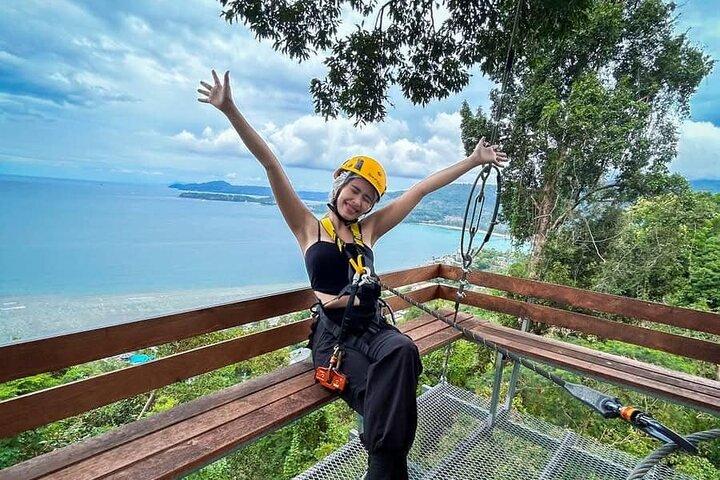 Phuket Hilltop Sea and Jungle Views Zipline Adventure