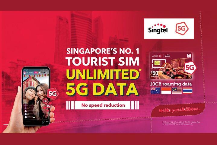 Singapore Singtel Best 5G/4G Tourist SIMs with SG Transport Card