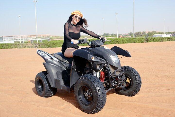 Red Dunes Safari Dubai Quad Bike Camel Ride Sandboard &BBQ Dinner