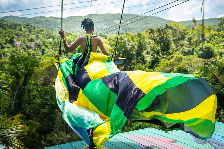 Jamaica Swing Drone Photoshoot with Dress Lunch and Transport