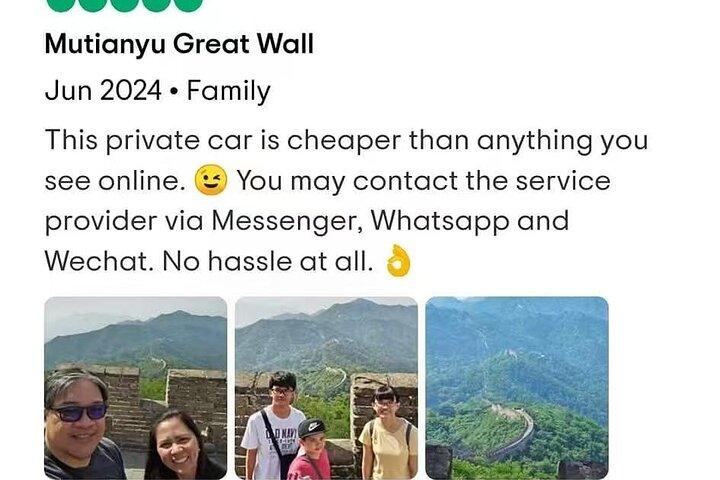Private Mutianyu Great Wall Day Tour From Beijing City