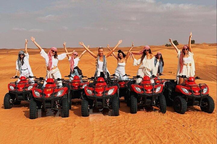 Desert Quad Biking Tour and Desert Safari with Dinner in Dubai
