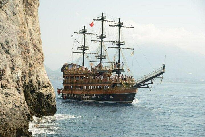 Alanya Pirate Boat Tour with Foam Party Soft Drinks & Transfer