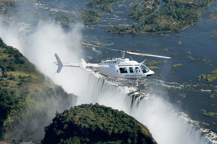 Helicopter Tour over the Victoria Falls with Free hotel pick-up