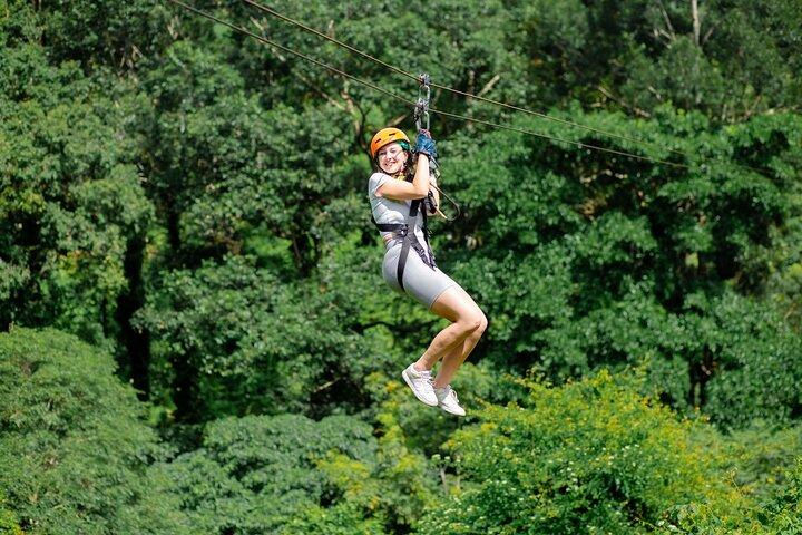 Koh Samui Jungle Zipline and Cafe with Waterfall Views