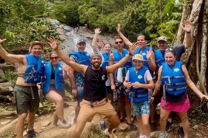 2 Tours in 1 Day: Rainforest Waterslides & Beach Tour w/Transport