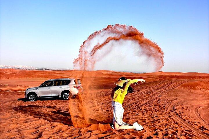 Dubai Morning Desert Safari Sand Boarding & Camel Ride ( jeep)
