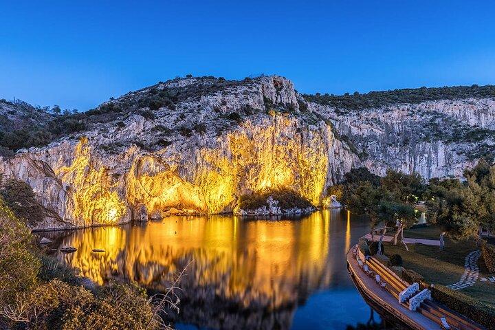 Sunset at Temple of Poseidon and Lake Vouliagmeni Private Trip