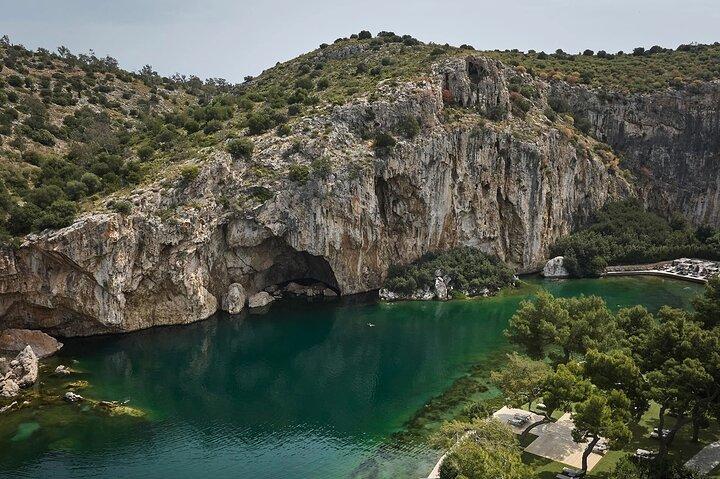 Sunset at Temple of Poseidon and Lake Vouliagmeni Private Trip