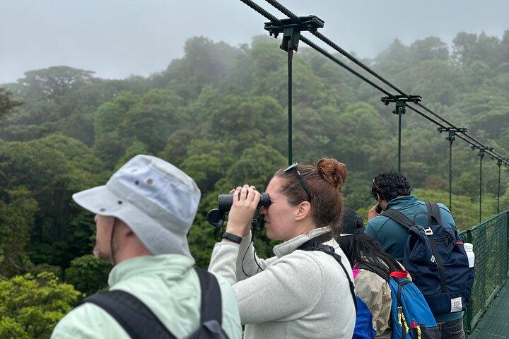 MONTEVERDE FROM ABOVE! Hanging Bridges PRIVATE GUIDE + BINOCULARS