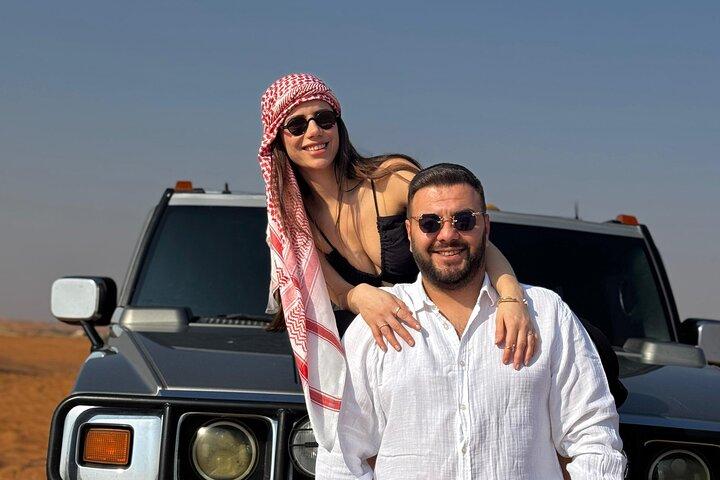 Sharing Hummer H2 Desert Safari with BBQ Dinner Buffet