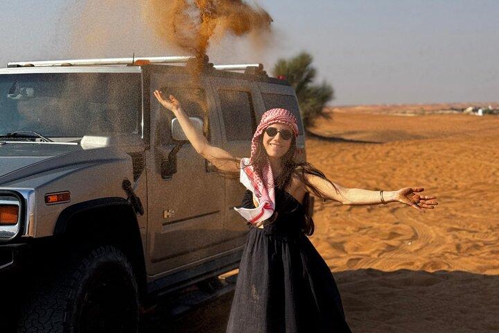 Sharing Hummer H2 Desert Safari with BBQ Dinner Buffet